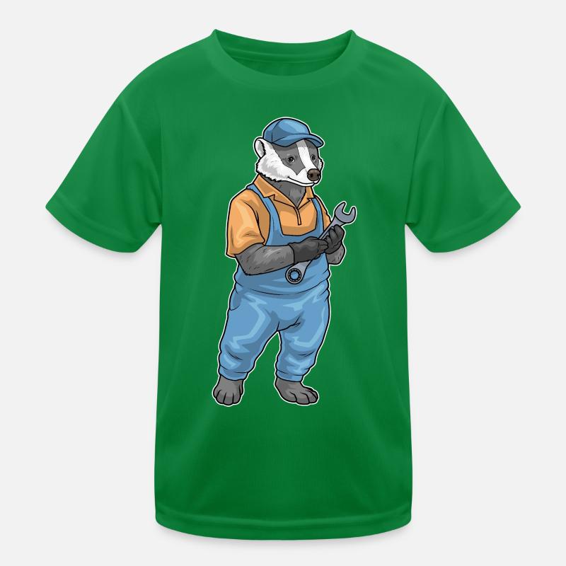 Badger Mechanic Wrench Kids Functional T-Shirt