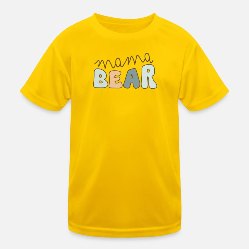 Mama Bear – Lettrage pastel T-shirt sport Enfant