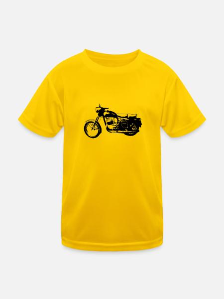 Motorrad Jawa 350 CZ - Kinder Funktions-T-Shirt - Eigelb