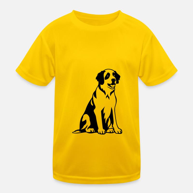 Saint Bernard Dog Kids Functional T-Shirt