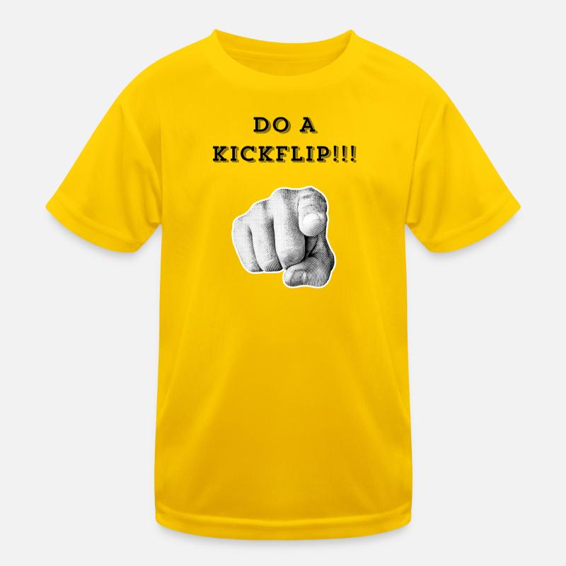 Do a Kickflip !!! Kids Functional T-Shirt
