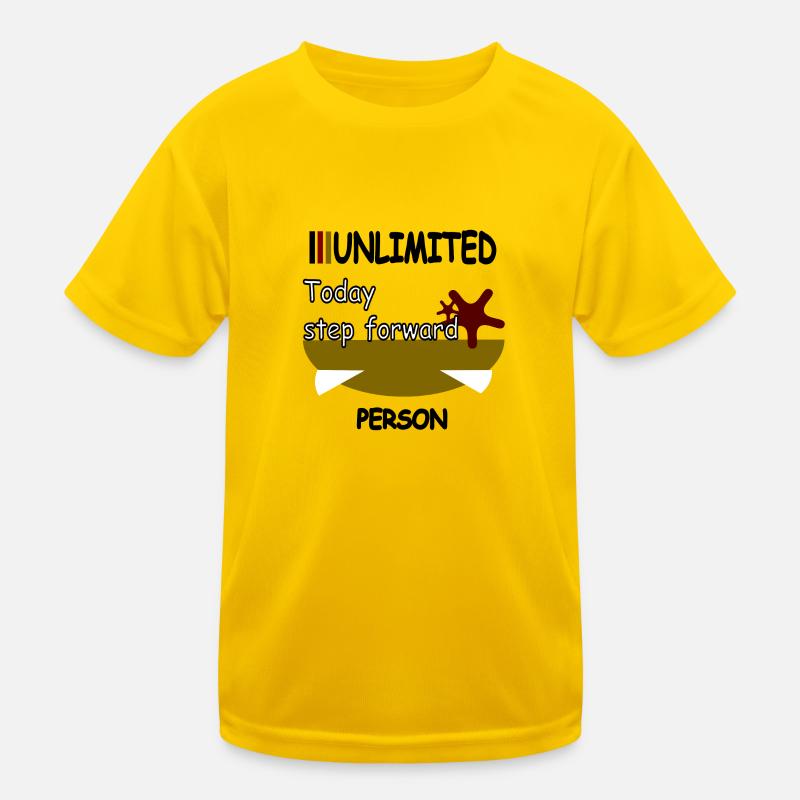 Today step forward - Kinder Funktions-T-Shirt - Eigelb