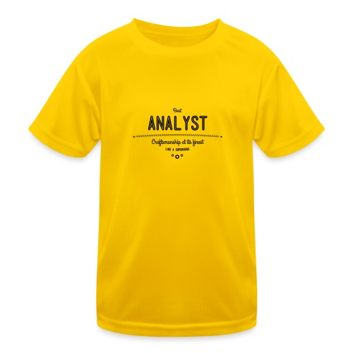 Bester Analyst - Handwerkskunst vom Feinsten, wie - Kinder Funktions-T-Shirt