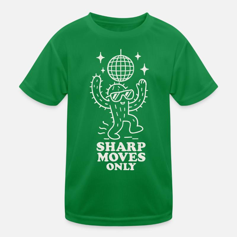 Disco Cactus: Only Sharp Movements Kids Functional T-Shirt