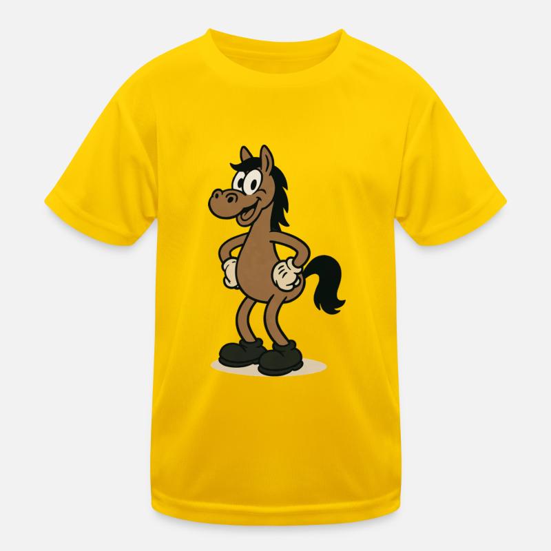 pferd comic Kinder Funktions-T-Shirt