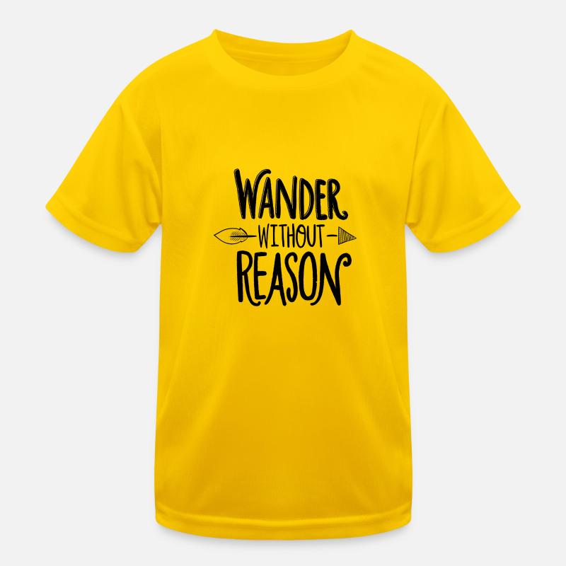 wander without reason Kids Functional T-Shirt