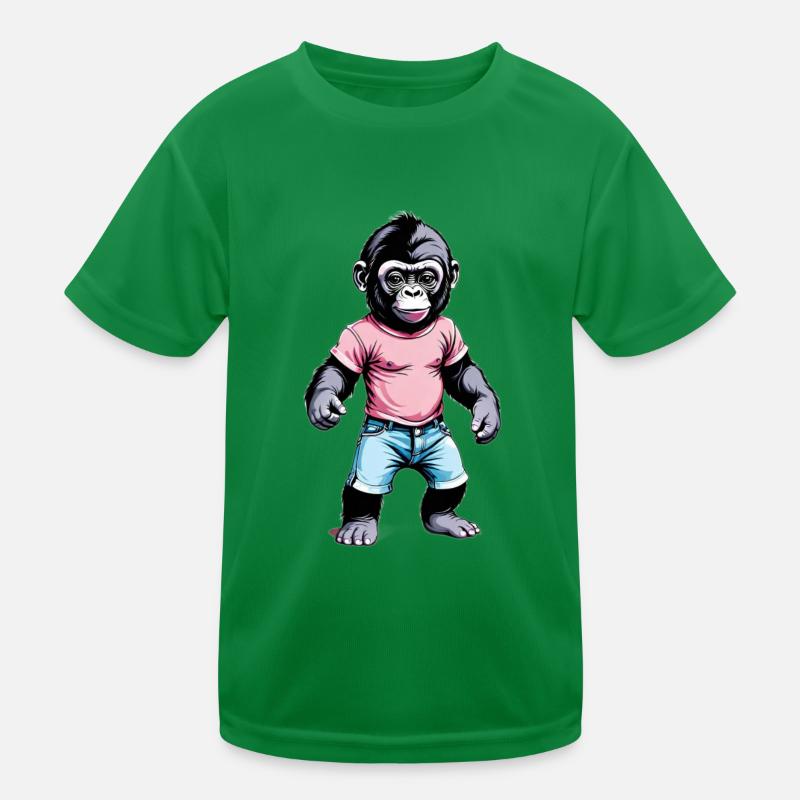Gorilla Boxer Boxen Kinder Funktions-T-Shirt