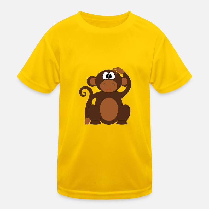 Monkey scratching his head Kids Functional T-Shirt