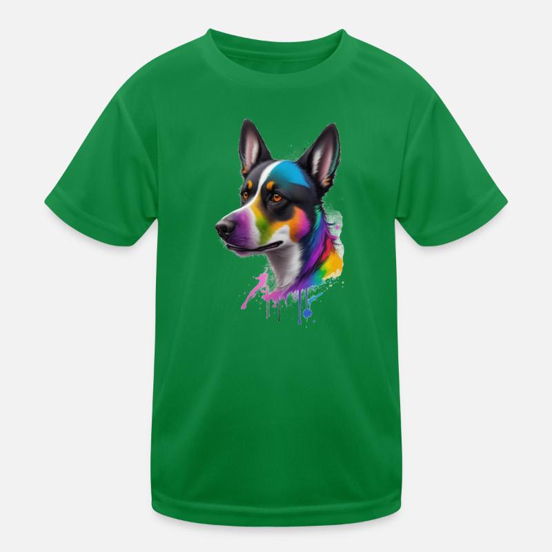 Color Dog Kinder Funktions-T-Shirt