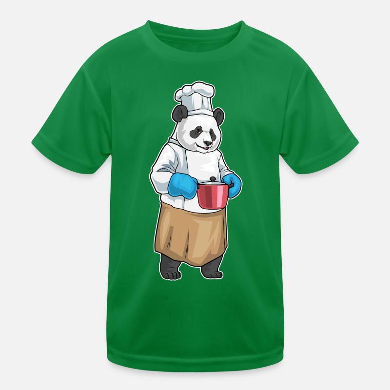 Cuisinier panda Cuisson de la marmite T-shirt sport Enfant
