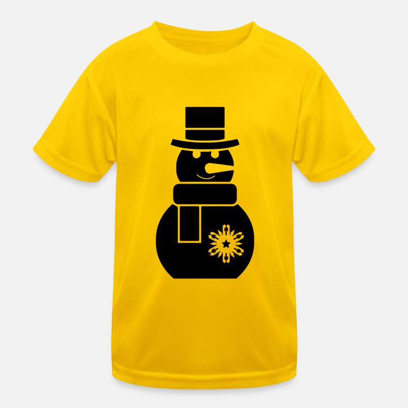 schneemann Kinder Funktions-T-Shirt