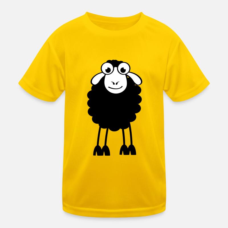 Sheep, white or black sheep. Dreaming or sleeping Kids Functional T-Shirt