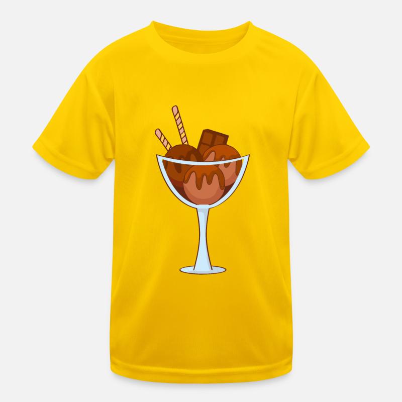 Eis Speiseeis Eiskrem Eiscreme Kugeleis Eisbecher Kinder Funktions-T-Shirt