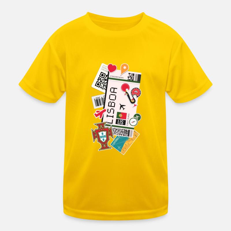 Boarding Pass - Boarding Pass - Lisbon - Lisbon Kids Functional T-Shirt