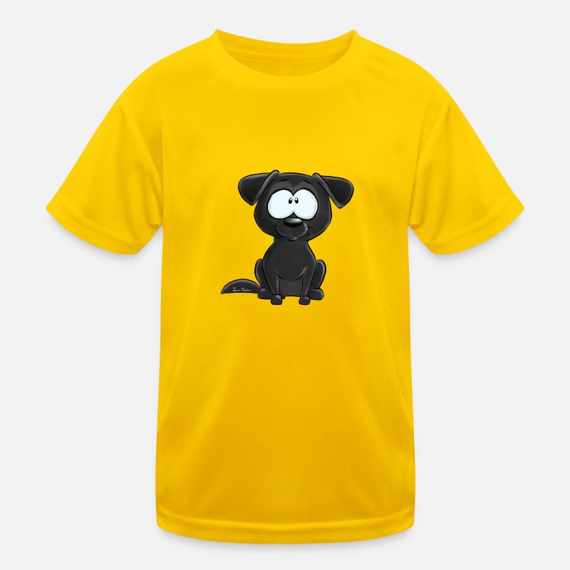 Schwarzer Labrador Kinder Funktions-T-Shirt