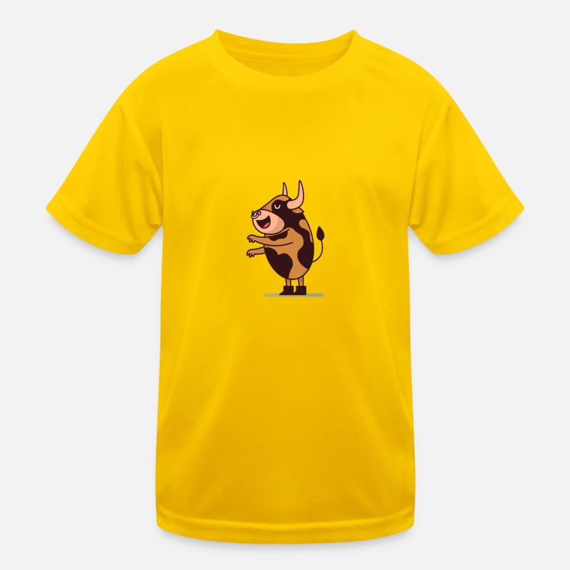 Kuh Kühe Cartoon Comic Kinder Funktions-T-Shirt
