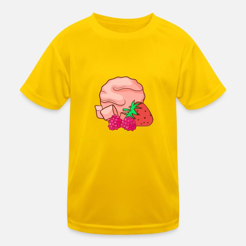 Eis Speiseeis Eiskrem Eiscreme Erdbeeren Himnbeere Kinder Funktions-T-Shirt