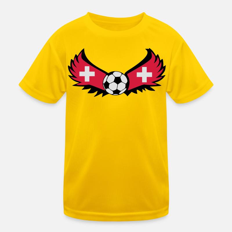 Schweizer Fussball Kinder Funktions-T-Shirt