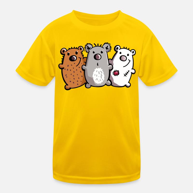 Bären Trio - Bärchen - Koala - Eisbär - Braunbär Kinder Funktions-T-Shirt