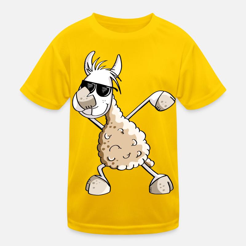 Cool Dab Dance Lama - Dabbing Alpaca - Comic Fun Kids Functional T-Shirt