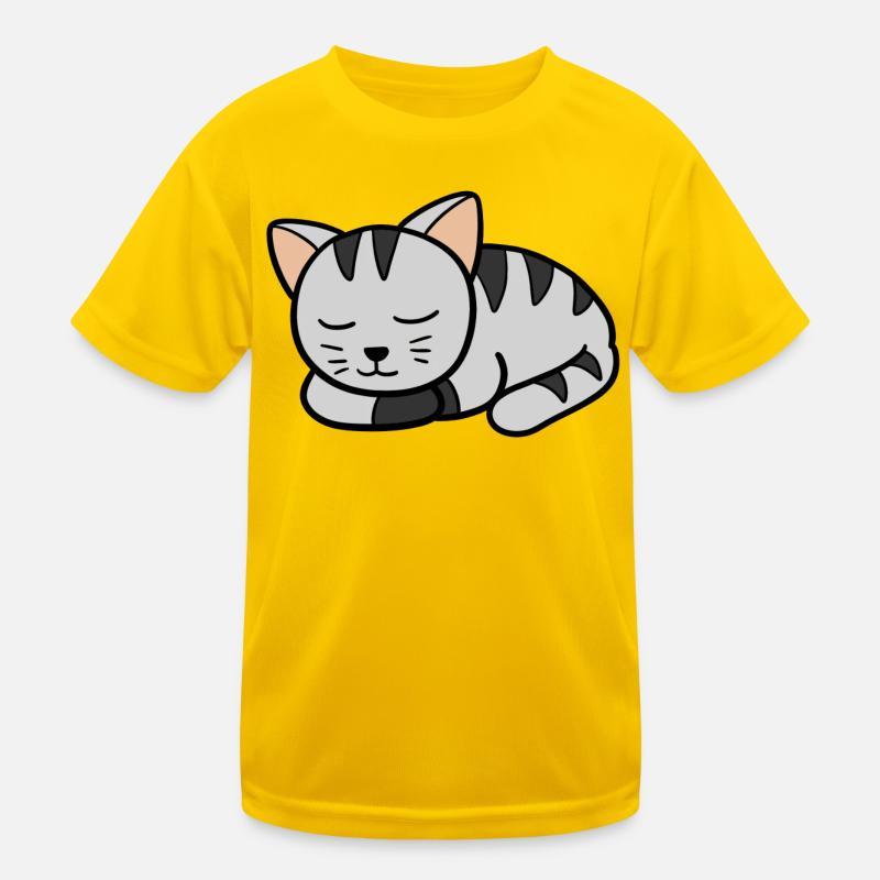 Chaton endormi T-shirt sport Enfant