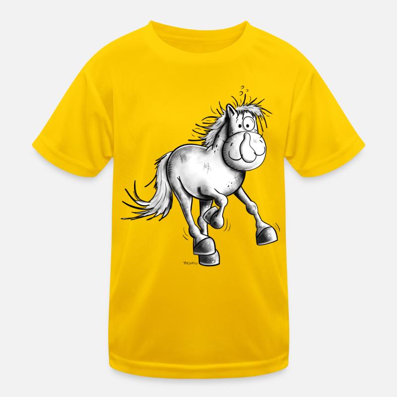 Flottes Pferdchen Kinder Funktions-T-Shirt