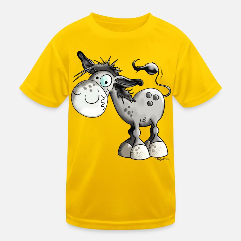 Flippiger Esel Kinder Funktions-T-Shirt
