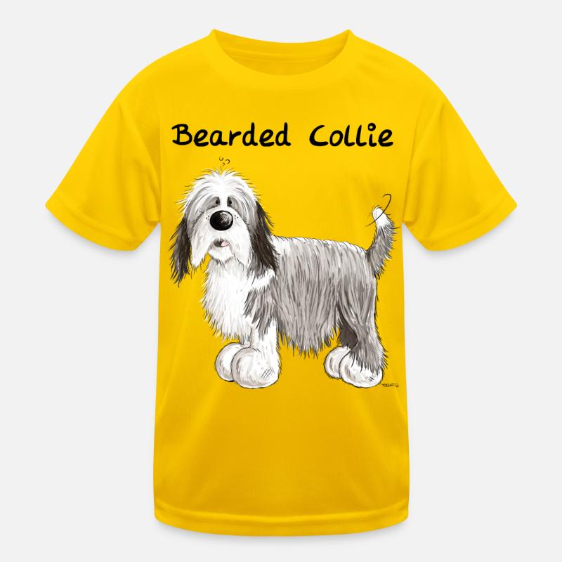 Mignon Bearded Collie T-shirt sport Enfant