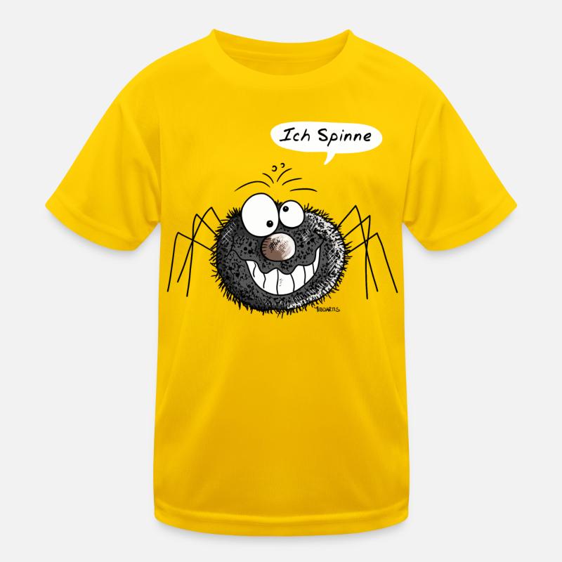 Ich Spinne - Smile - Spinnen - Schwarz - Lachen Kinder Funktions-T-Shirt