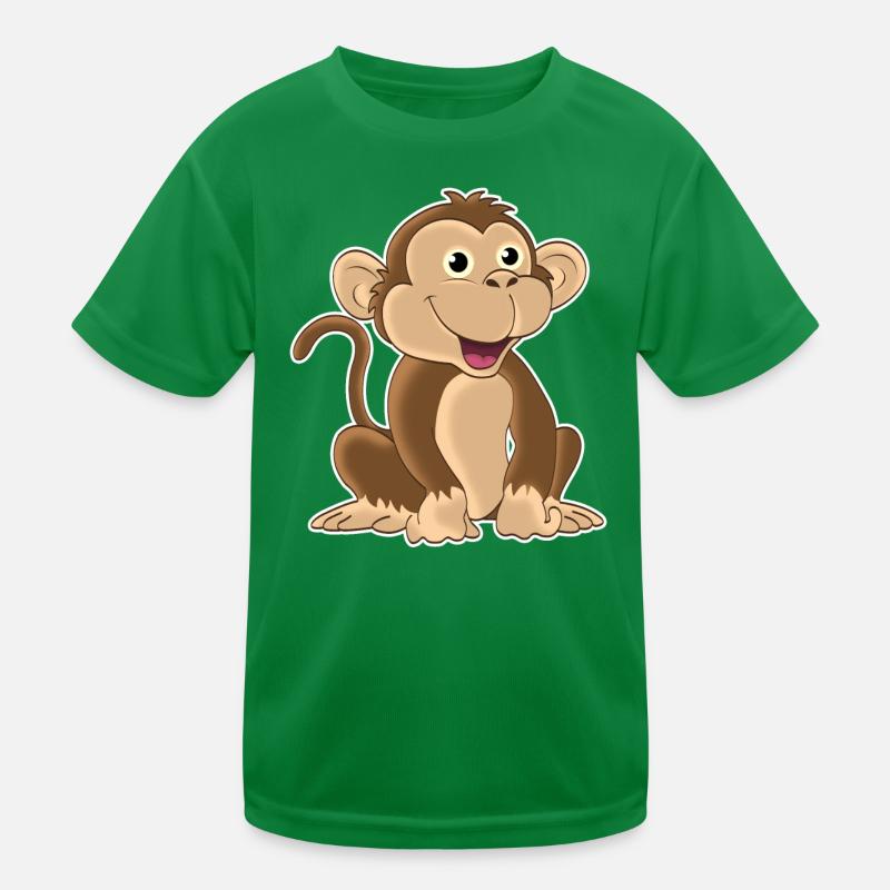 Lustiger Affe Kinder Funktions-T-Shirt