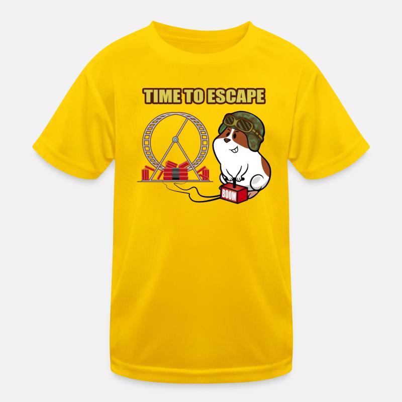 Süßer Hamster cooler Helm, Dynamit und Hamsterrad Kinder Funktions-T-Shirt