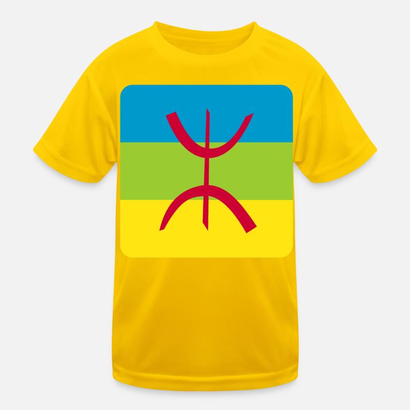 berber flag sticker amazigh ref Kids Functional T-Shirt