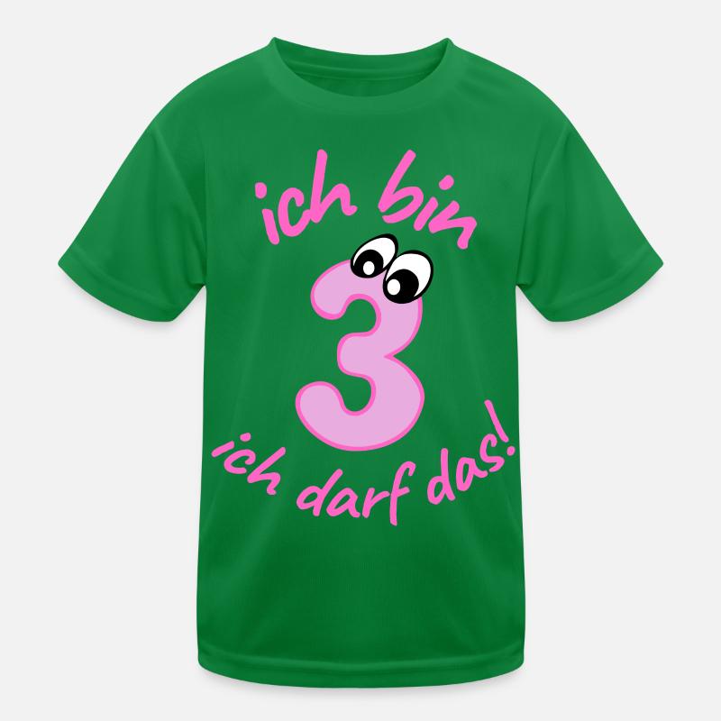 Kindergeburtstag 3 Jahre Mädchen Geschenk Kinder Funktions-T-Shirt