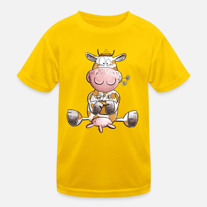Vache avec des fleurs T-shirt sport Enfant