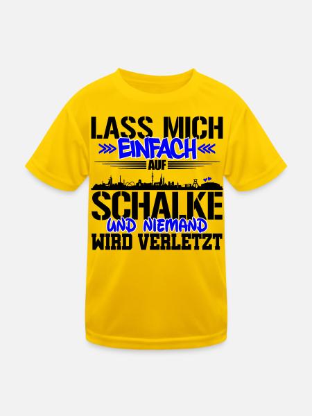 Lasst mich auf Schalke | Farbe änderbar - Kinder Funktions-T-Shirt - Eigelb