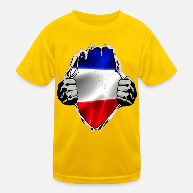 Drapeau rouge bleu-blanc T-shirt sport Enfant