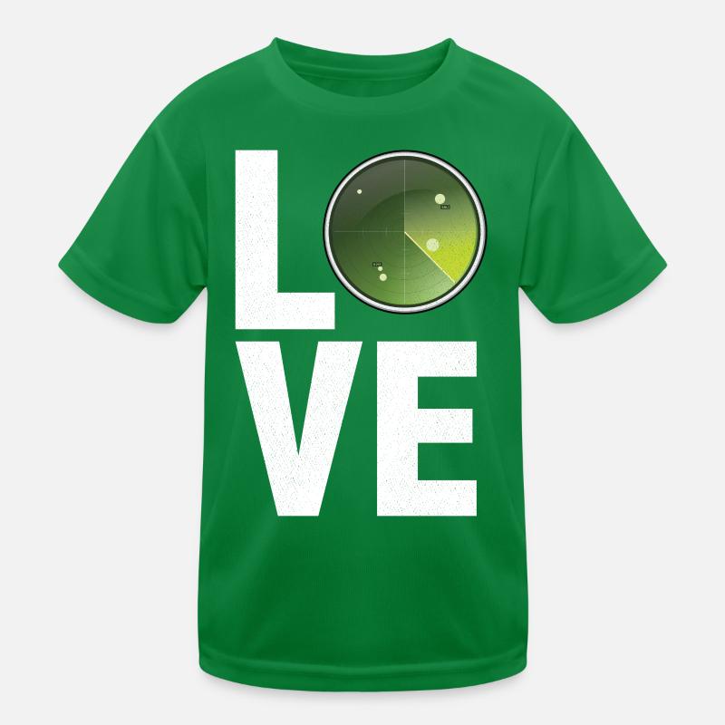 Air Traffic Controller Love Radar Flight Control Kinder Funktions-T-Shirt