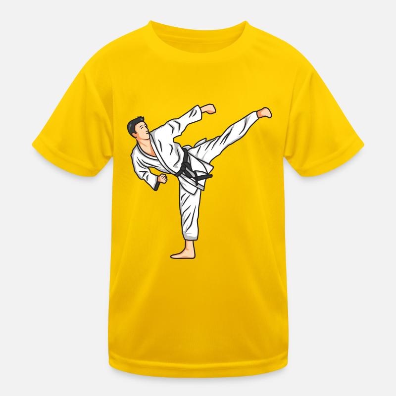 Karate Drawing Kids Functional T-Shirt