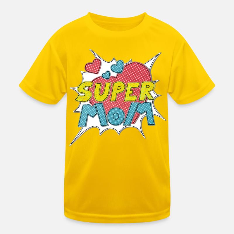 Muttertag supermom Super Mom beste Mutter Comic Kinder Funktions-T-Shirt