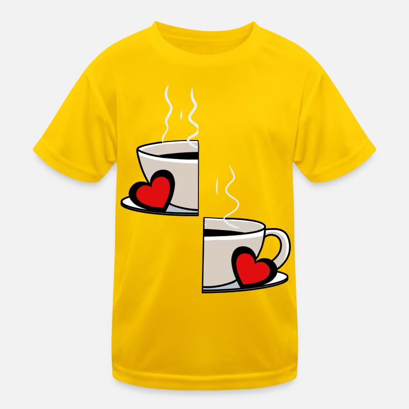 Valentin Coffee Partnership Coffee Cup Partner Kids Functional T-Shirt
