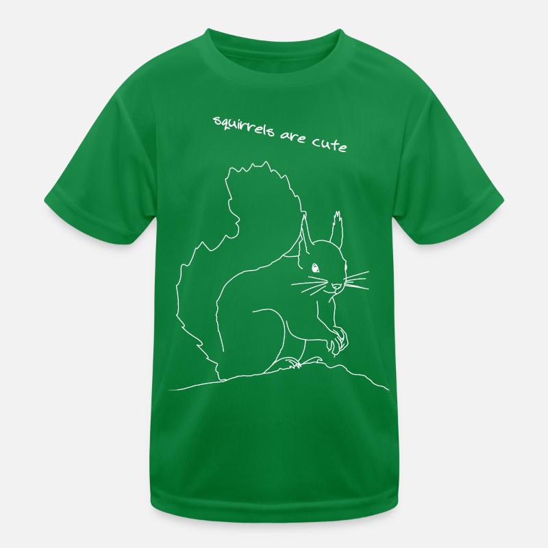 Squirrel lineart Kids Functional T-Shirt
