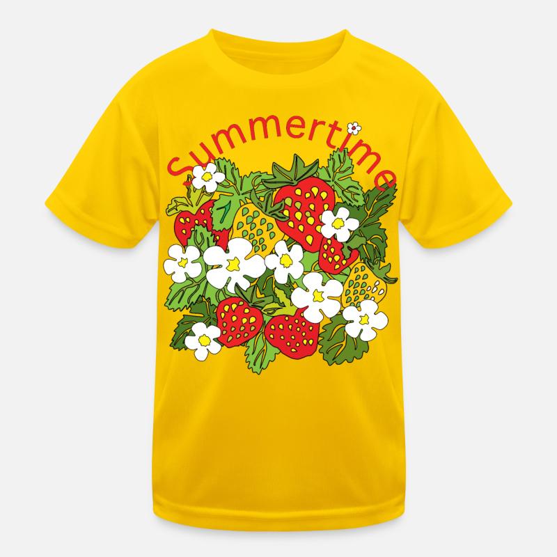 Summer Fruit Pattern Trio Kids Functional T-Shirt
