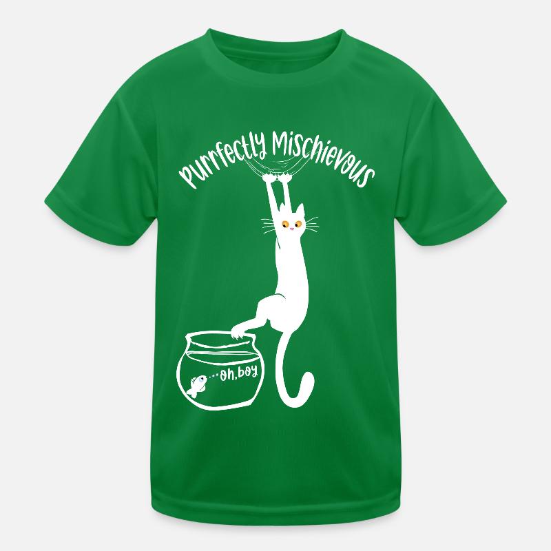 Purrfectly Mischievous Kids Functional T-Shirt