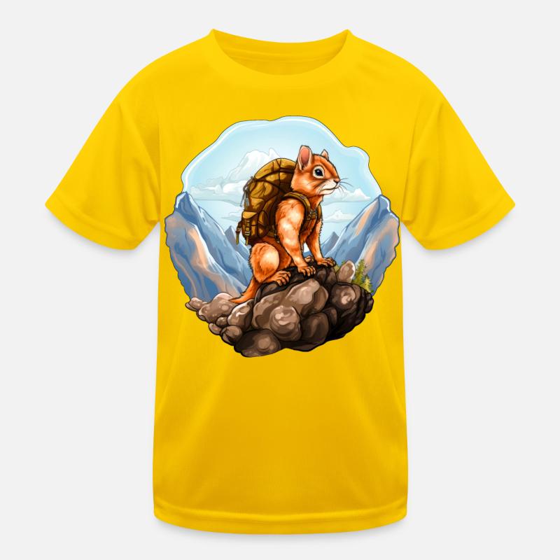 Eichhörnchen Bergsteiger / Wandern Eichhörnchen Kinder Funktions-T-Shirt