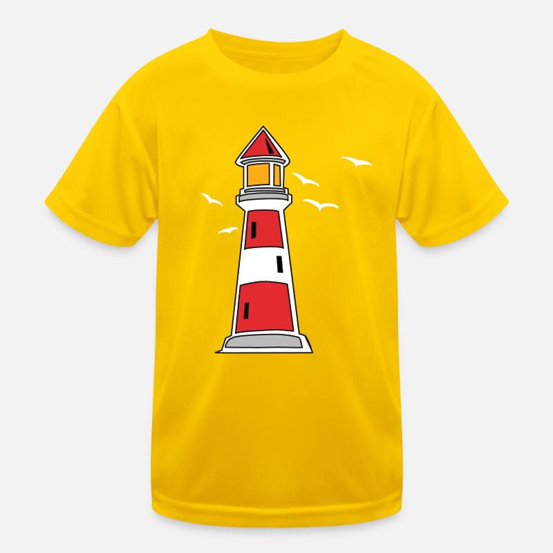 Leuchtturm See Küste maritim Kinder Funktions-T-Shirt