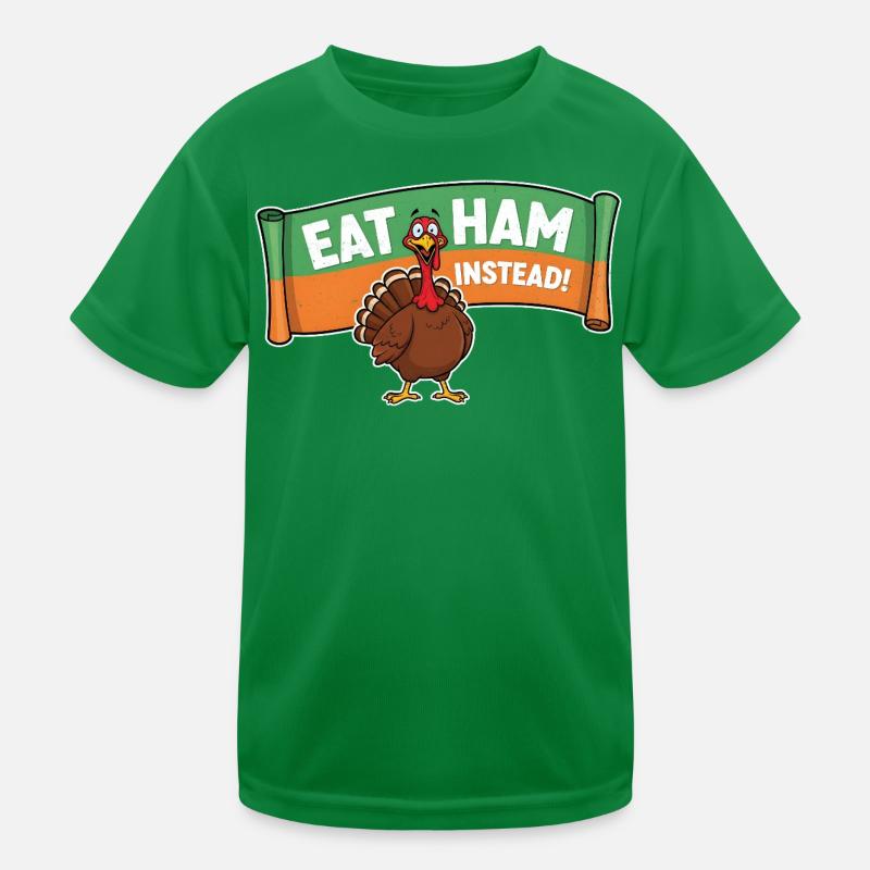 Manger du bacon – Dinde de Thanksgiving T-shirt sport Enfant