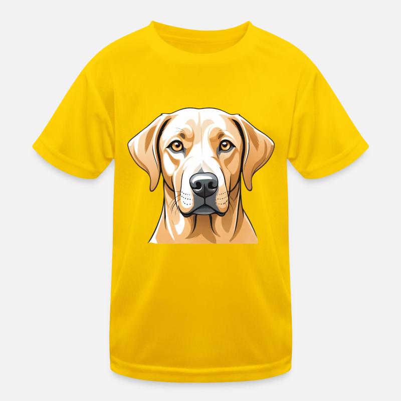 Labrador Kopfbild Illustration Kinder Funktions-T-Shirt