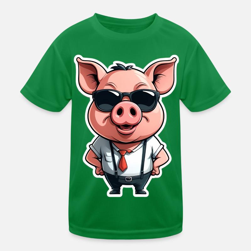 PDG cochon avec lunettes de soleil T-shirt sport Enfant