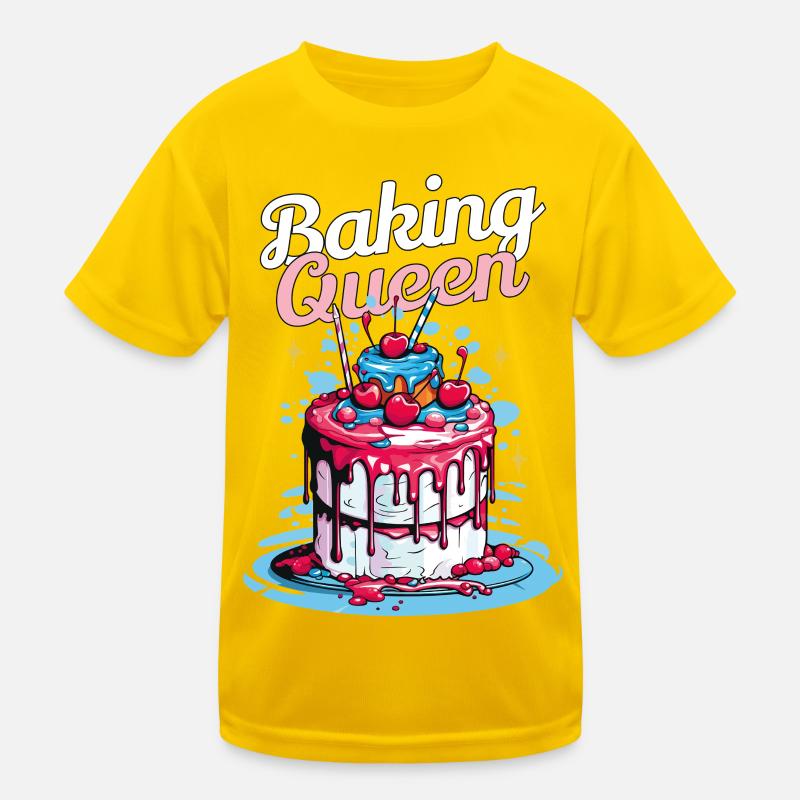 Backing Baking Queen Baking Fairy Baker Cake Kids Functional T-Shirt