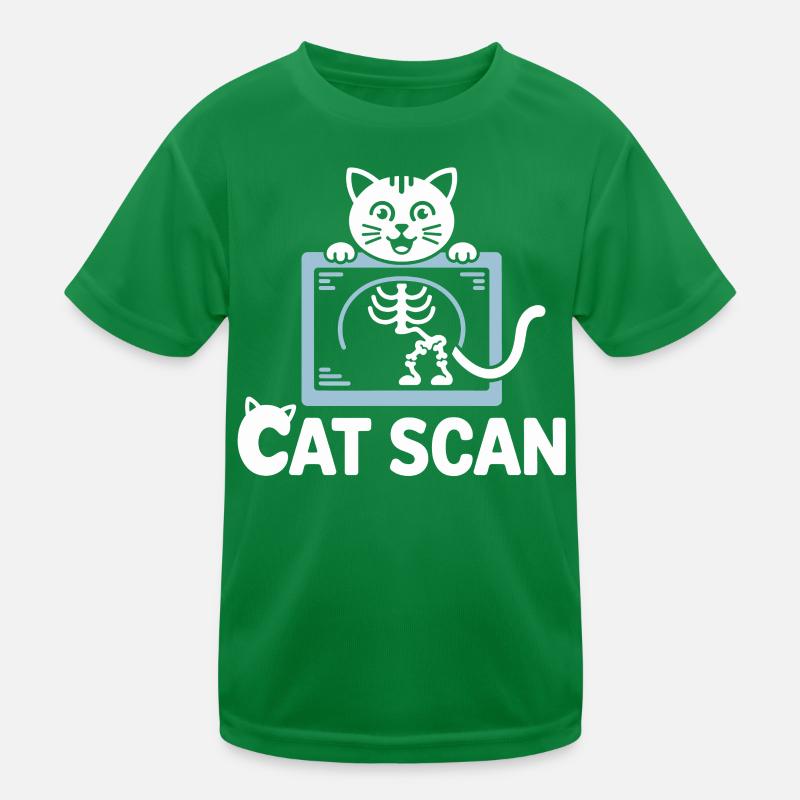 Cat Scan Katzenröntgen Grafik Kinder Funktions-T-Shirt